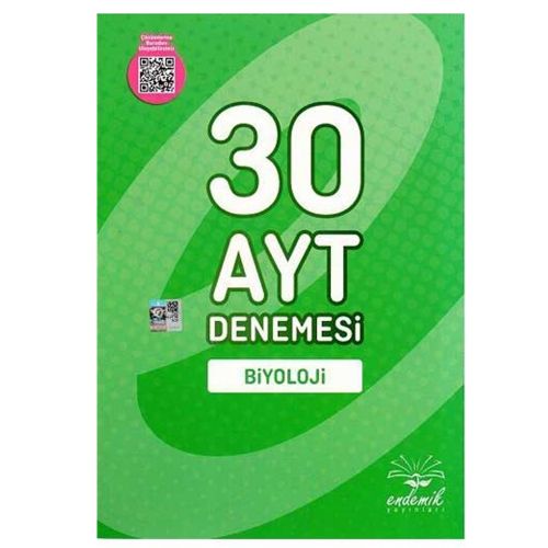 YKS AYT Biyoloji 30 Deneme Endemik Yayınları