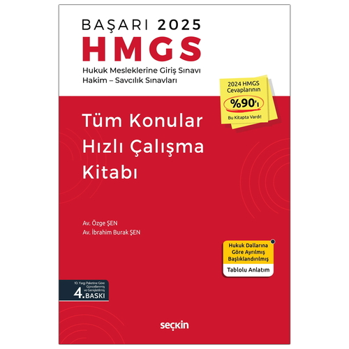 Başarı HMGS Tüm Konular Hızlı Çalışma Kitabı - Özge Şen, İbrahim Burak Şen