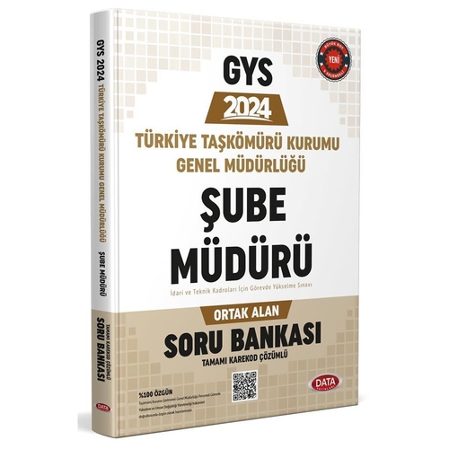 GYS Türkiye Taşkömürü Kurumu Genel Müdürlüğü Şube Müdürü Soru Bankası Data Yayınları 2024