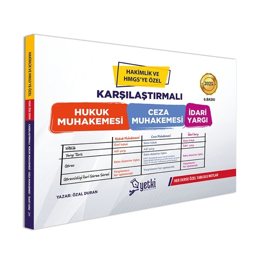 Karşılaştırmalı Hukuk Muhakemesi, Ceza Muhakemesi, İdari Yargı Yetki Yayınları 2025