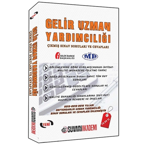 Kelepir Ürün İadesizdir - Gelir Uzman Yardımcılığı Çıkmış Sorular ve Cevapları Süvari Akademi Yayınları