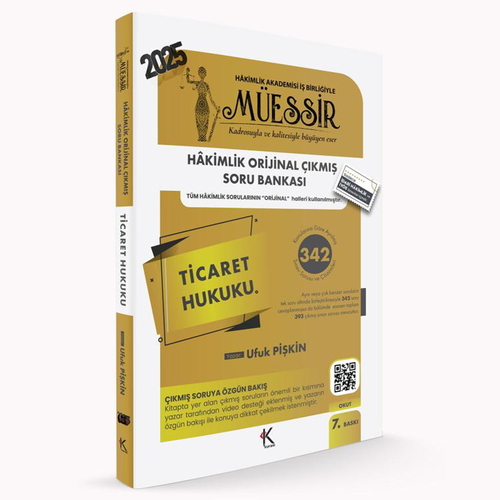 MÜESSİR Hakimlik Ticaret Hukuku Çıkmış Soru Bankası Temsil Kitap Yayınları 2025