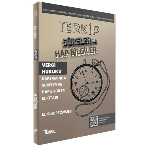 TERKİP Vergi Hukuku Süreler ve Hap Bilgiler Temsil Kitap Yayınları 2023