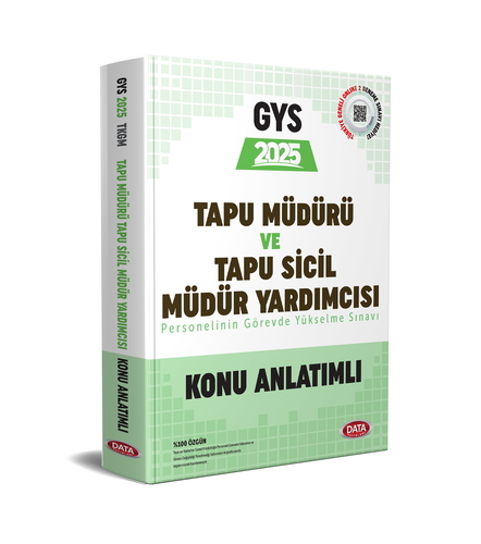 GYS Tapu Müdürü ve Tapu Sicil Müdür Yardımcısı Konu Anlatımlı Data Yayınları 2025