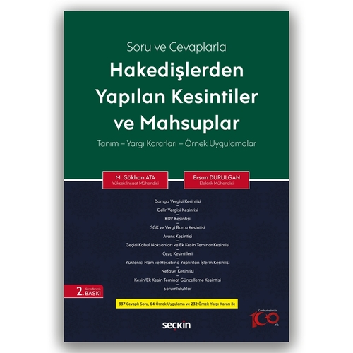 Hakedişlerden Yapılan Kesintiler ve Mahsuplar - Mustafa Gökhan Ata, Ersan Durulgan