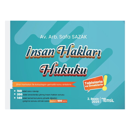 İnsan Hakları Hukuku Tablolarla Konu Anlatımı Temsil Kitap Yayınları 2025