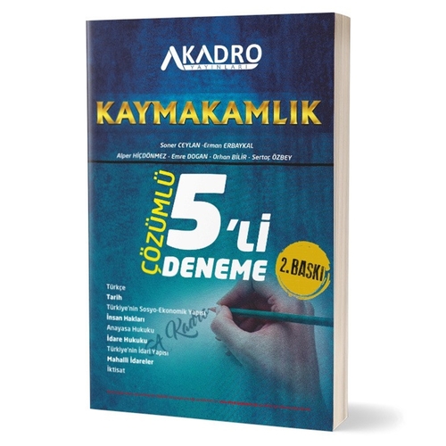 Kaymakamlık Çözümlü 5\'li Deneme Sınavı A Kadro Yayınları 2022