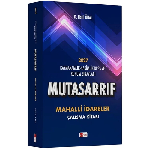 Kaymakamlık Hakimlik KPSS Mahalli İdareler MUTASARRIF Çalışma Kitabı Akfon Yayınları 2027