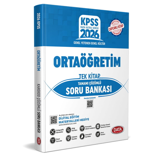 KPSS Genel Yetenek Genel Kültür Ortaöğretim Tek Kitap Soru Bankası Data Yayınları 2026