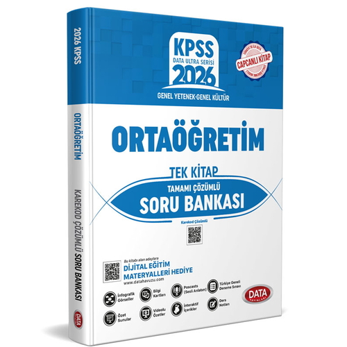 KPSS Genel Yetenek Genel Kültür Ortaöğretim Tek Kitap Soru Bankası Data Yayınları 2026