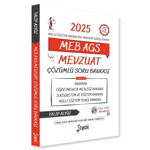 MEB AGS Mevzuat Çözümlü Soru Bankası Yetki Yayınları 2025