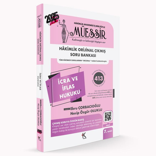 MÜESSİR Hakimlik İcra ve İflas Hukuku Çıkmış Soru Bankası Temsil Kitap Yayınları 2025