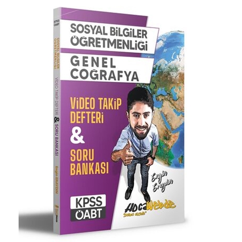 ÖABT Sosyal Bilgiler Öğretmenliği Genel Coğrafya Video Takip Defteri ve Soru Bankası Hocawebde Yayınları 2021