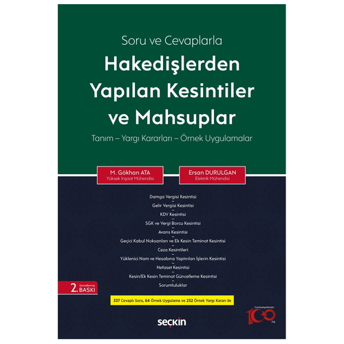 Soru ve Cevaplarla Hakedişlerden Yapılan Kesintiler ve Mahsuplar - Mustafa Gökhan Ata, Ersan Durulgan