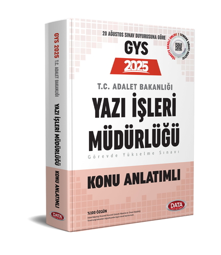 T.C. Adalet Bakanlığı Yazı İşleri Müdürlüğü Hazırlık Kitabı Data Yayınları 2025