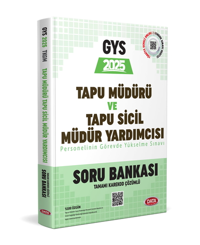 GYS Tapu Müdürü ve Tapu Sicil Müdür Yardımcısı Soru Bankası Data Yayınları 2025