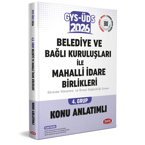 GYS ÜDS Belediye ve Bağlı Kuruluşları ile Mahalli İdare Birlikleri 4. Grup Konu Anlatımı Data Yayınları 2026