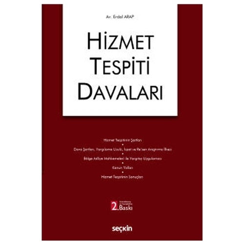 Hizmet Tespiti Davaları - Erdal Arap