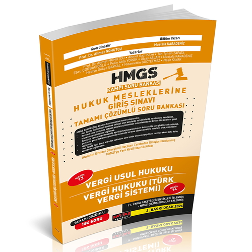 HMGS Kampı Vergi Usul Hukuku, Vergi Hukuku Soru Bankası Savaş Yayınları 2026