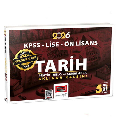 KPSS Lise Ön Lisans Akılda Kalan Pratik Tablo ve Şemalarla Tarih Yargı Yayınları 2026