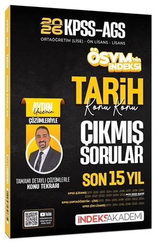KPSS MEB AGS Tarih ÖSYM\'nin İndeksi Çıkmış Sorular Son 15 Yıl Konu Konu İndeks Akademi Yayınları 2026