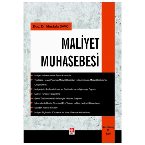 Maliyet Muhasebesi - Mustafa Savcı