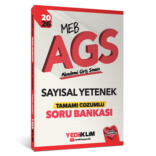MEB AGS Sayısal Yetenek Tamamı Çözümlü Soru Bankası Yediiklim Yayınları 2026
