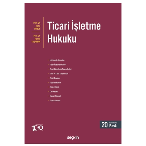 Ticari İşletme Hukuku - Hamdi Yasaman, Reha Poroy