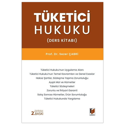 Tüketici Hukuku Ders Kitabı - Sezer Çabri