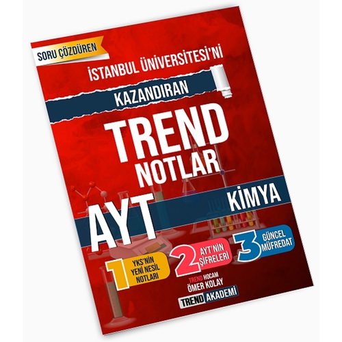 YKS AYT Kimya İstanbul Teknik Üniversitesini Kazandıran Trend Akademi Yayınları 2021
