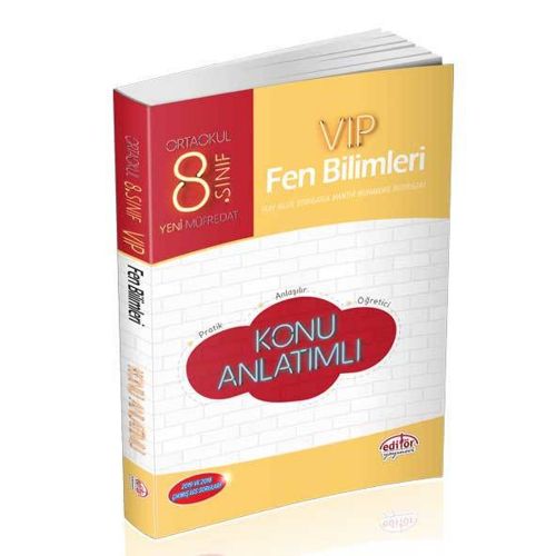 8. Sınıf VIP Fen Bilimleri Konu Anlatımlı Editör Yayınları