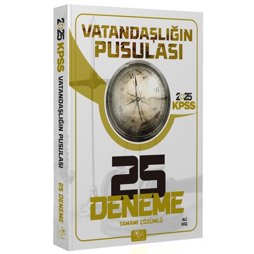KPSS Vatandaşlığın Pusulası Tamamı Çözümlü 25 Deneme CBA Yayınları 2025