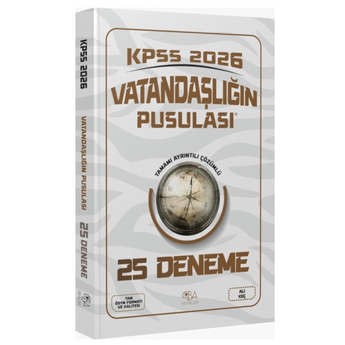 KPSS Vatandaşlığın Pusulası Tamamı Çözümlü 25 Deneme CBA Yayınları 2026