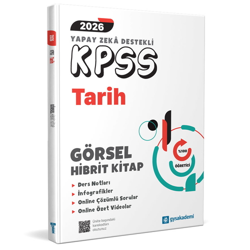 KPSS Yapay Zeka Destekli Tarih Görsel Hibrit Kitap gysakademi Yayınları 206