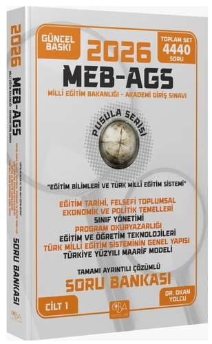 MEB AGS Pusula Serisi Eğitim Bilimleri Sınıf Yönetimi Soru Bankası CBA Yayınları 2026