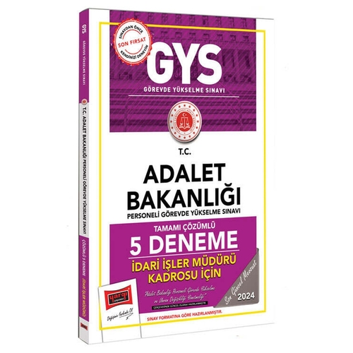 Adalet Bakanlığı GYS İdari İşler Müdürü Kadrosu İçin 5 Deneme Yargı Yayınları 2025