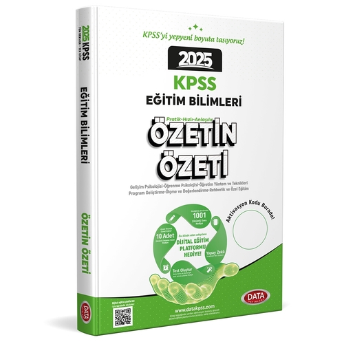 KPSS Eğitim Bilimleri Özetin Özeti Data Yayınları 2025