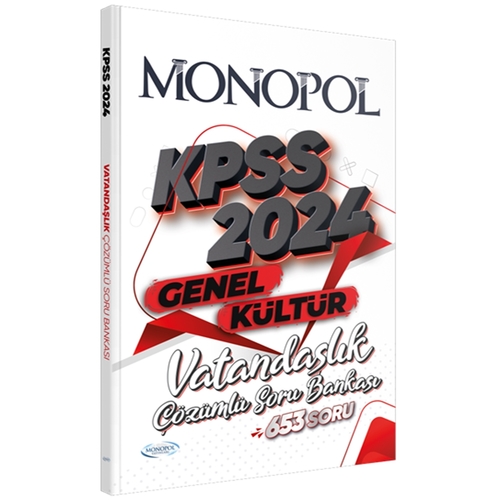 KPSS Vatandaşlık Soru Bankası Tamamı Çözümlü Monopol Yayınları 2024