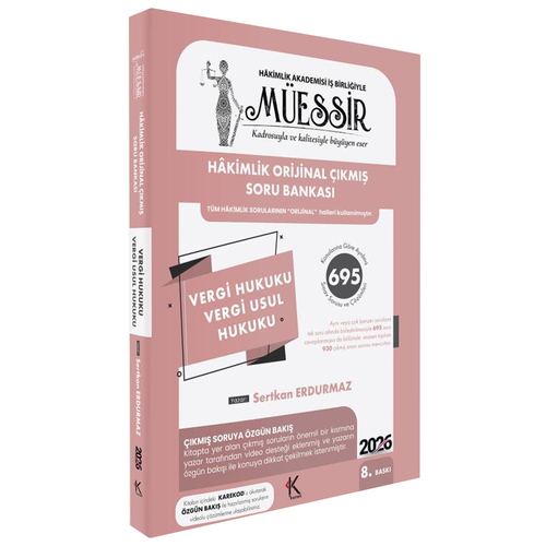 MÜESSİR Hakimlik Vergi Hukuku Vergi Usul Hukuku TVS Çıkmış Soru Bankası Temsil Kitap Yayınları 2026
