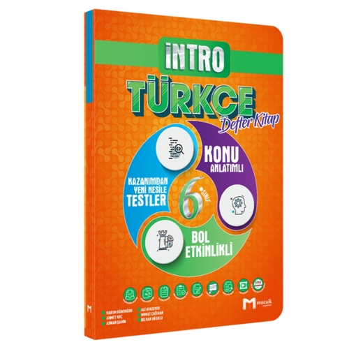 6. Sınıf Türkçe İntro Defter Kitap Mozaik Yayınları