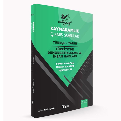 İmtiyaz Kaymakamlık Çıkmış Sorular Türkçe, Tarih Türkiye’de Demokratikleşme ve İnsan Hakları Temsil Kitap Yayınları 2025