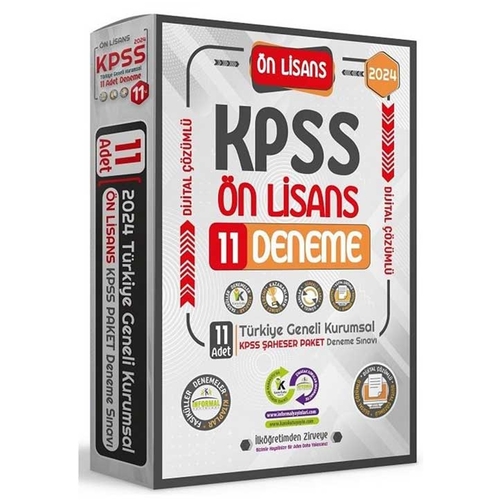 KPSS Ön Lisans 11 Deneme Sınavı İnformal Yayınları 2024