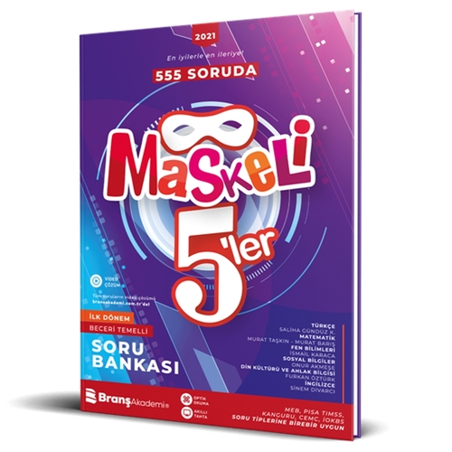 Maskeli 5\'ler İlk Dönem Beceri Temelli Soru Bankası Branş Akademi Yayınları