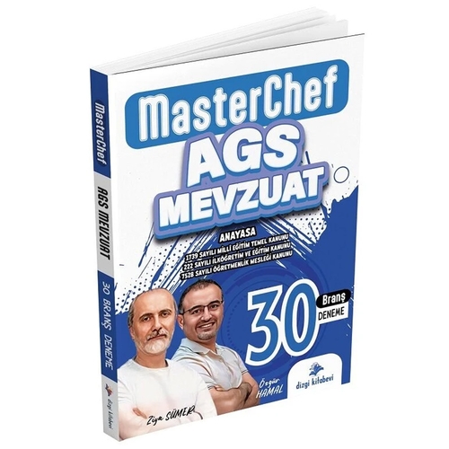 MasterChef AGS Mevzuat 30 Branş Deneme Dizgi Kitap Yayınları 2025