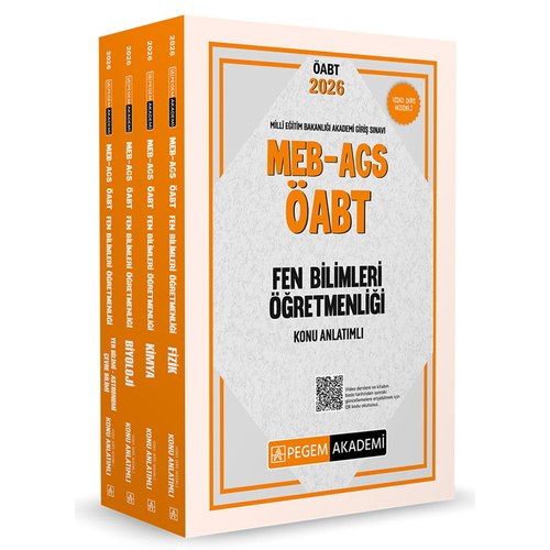 MEB AGS ÖABT Fen Bilimleri Öğretmenliği Konu Anlatımlı Modüler Set Pegem Akademi Yayınları 2026