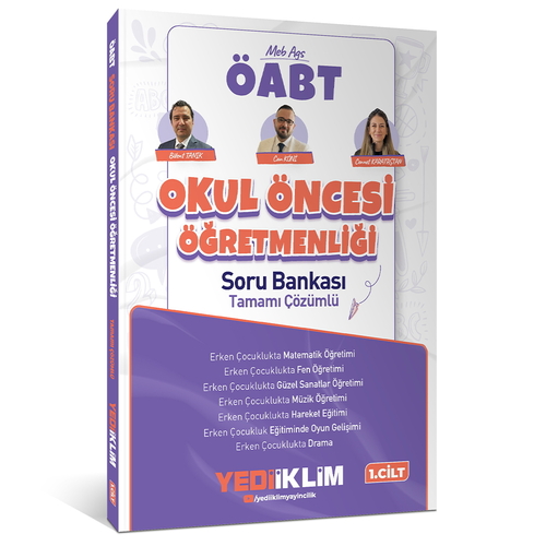 MEB AGS ÖABT Okul Öncesi Öğretmenliği Tamamı Çözümlü Soru Bankası Cilt 1 Yediiklim Yayınları 2027