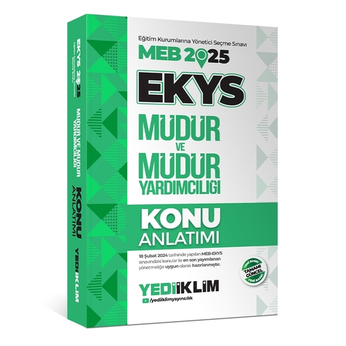 MEB EKYS Müdür ve Müdür Yardımcılığı Konu Anlatımı Yediiklim Yayınları 2025