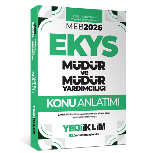 MEB EKYS Müdür ve Müdür Yardımcılığı Konu Anlatımı Yediiklim Yayınları 2026