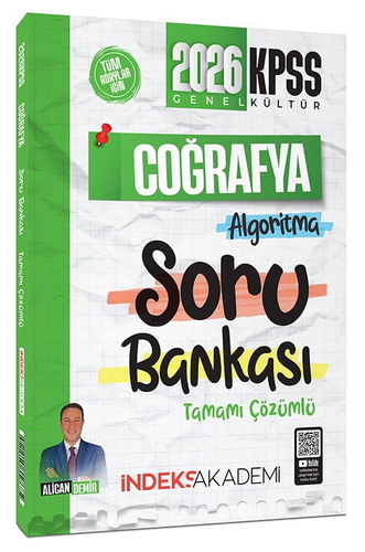 PSS Coğrafya Algoritma Soru Bankası Tamamı Çözümlü İndeks Akademi Yayınları 2026
