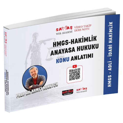Adli-İdari Hakimlik HMGS Anayasa Hukuku Konu Anlatımı Savaş Yayınları 2026